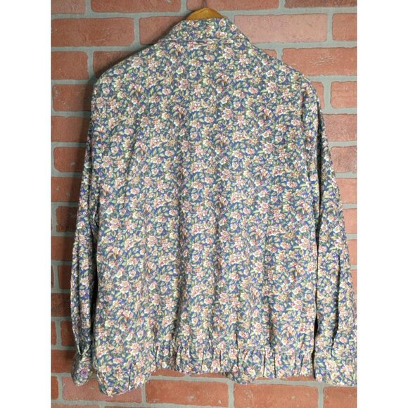 Vintage corduroy jacket Shacket size 18 floral chore ribbed waistband - Picture 5 of 8